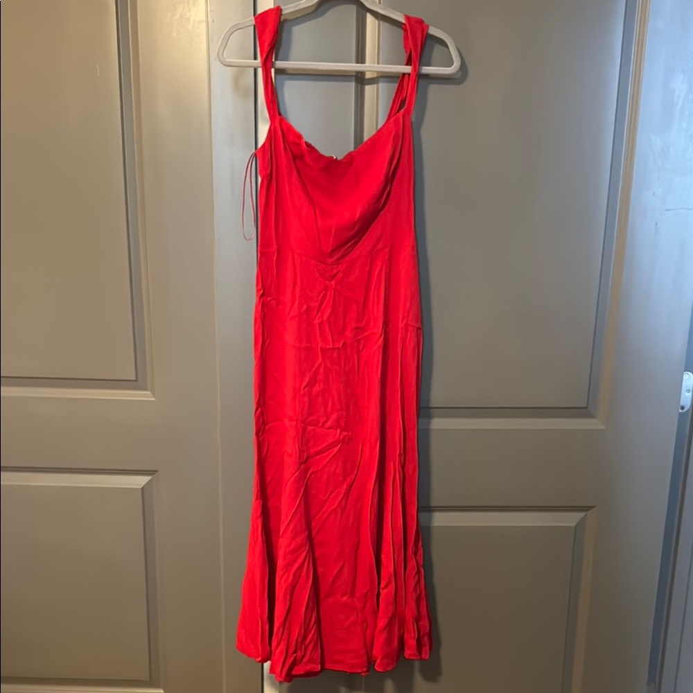 Reformation Red Maxi Sundress Sleeveless Scoop Neck